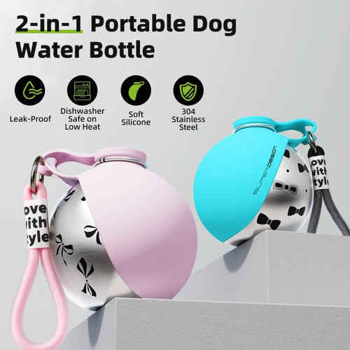 Leak-Proof Stainless Steel Dog Water Bottle